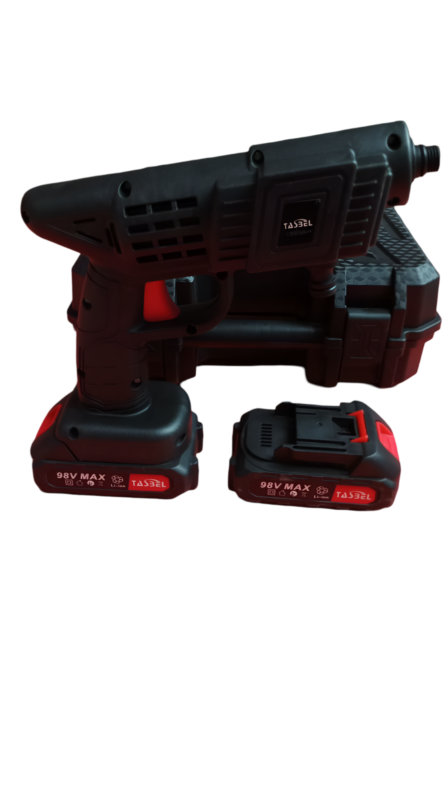 HIDROLAVADORA PORTATIL MULTIUSO CON 2 BATERIAS DE 98 V