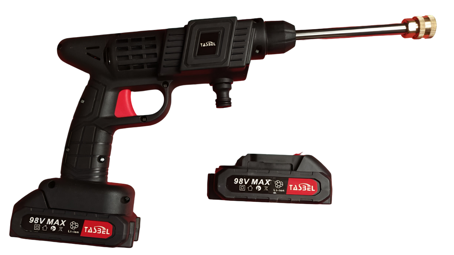 HIDROLAVADORA PORTATIL MULTIUSO CON 2 BATERIAS DE 98 V